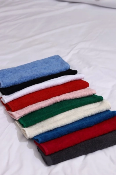 طقم مناشف الحمام قطنية صغيرة الوان 30X30