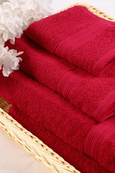 طقم مناشف​ حمام قطنية لون نبيتي