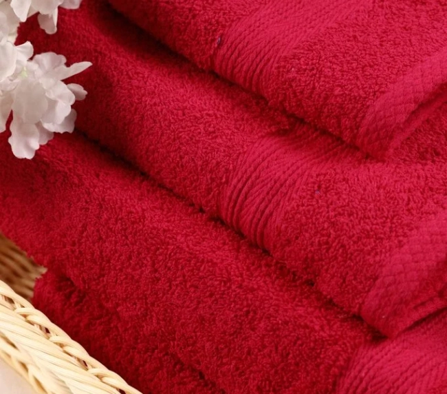 طقم مناشف​ حمام قطنية لون نبيتي